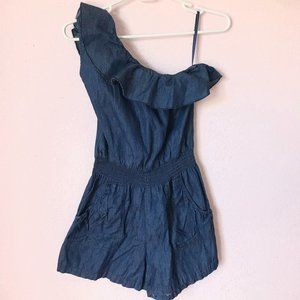 Love Culture Denim Off Shoulder Romper